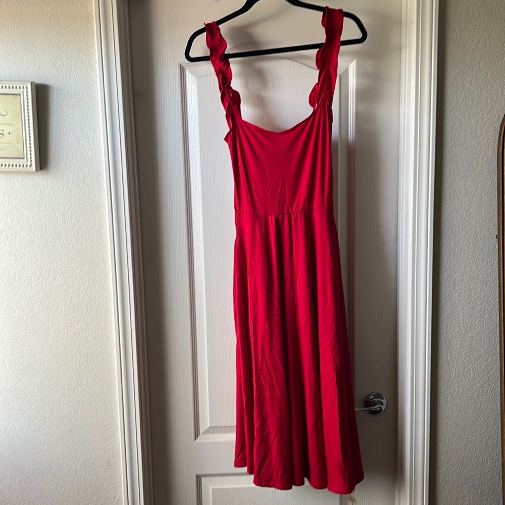 Reformation Red Midi Dress